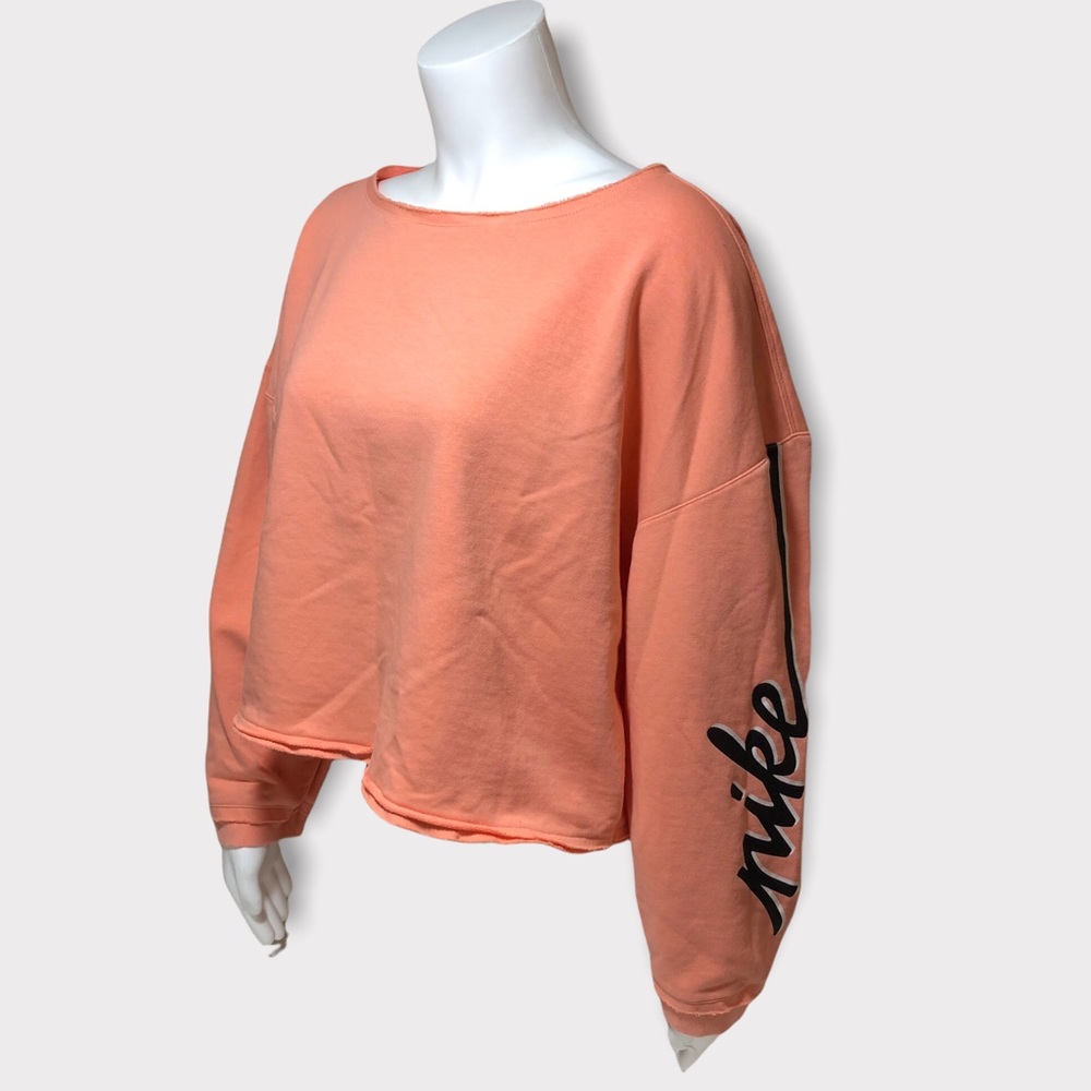 Nike Women’s Cropped Crew Sweatshirt Peach Black Size L